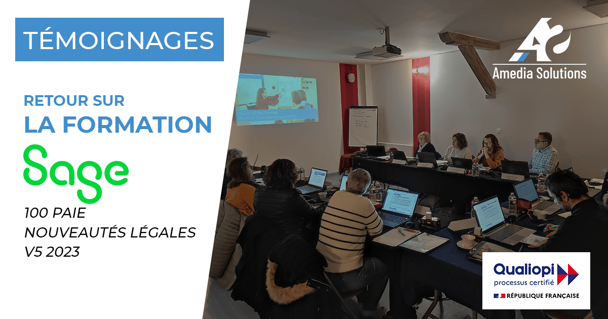 Témoignages des personnes présentes lors des dernieres journées de Formation Sage 100 avec l'equipe d'Amedia Solutions à Brive et Limoges